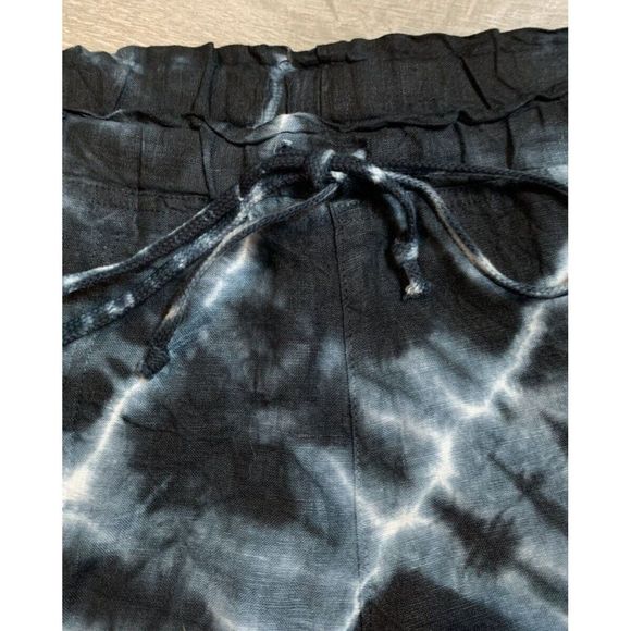 Hard Tail Forever Womens Size MEDIUM M Linen Pants Pockets Crop TIE DYE - Picture 5 of 10